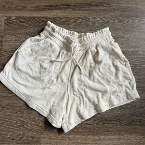 Aerie High Waist Cream Shorts